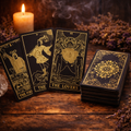 Tarot de color Dorado con Libro - Caja de Regalo