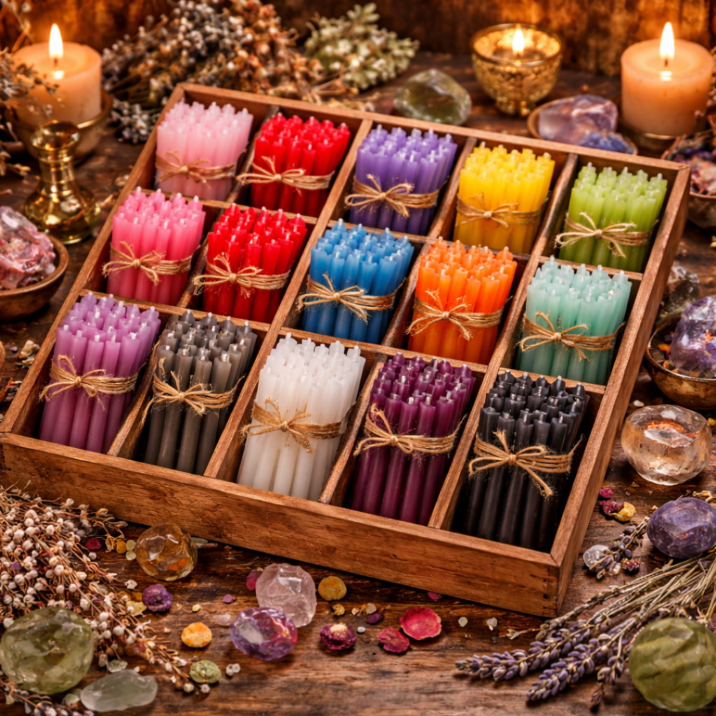 Velas a granel color sólido - Rústico - Paquete de 10 ( 15 colores )
