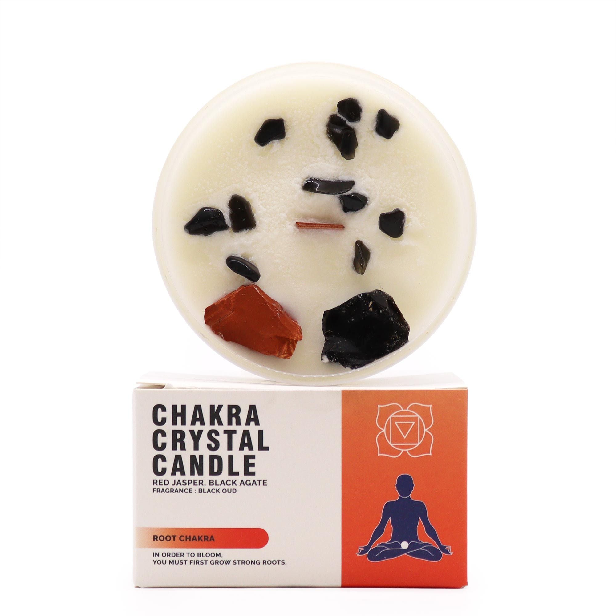 Vela de Chakra con Cristales Naturales ( 8 modelos )