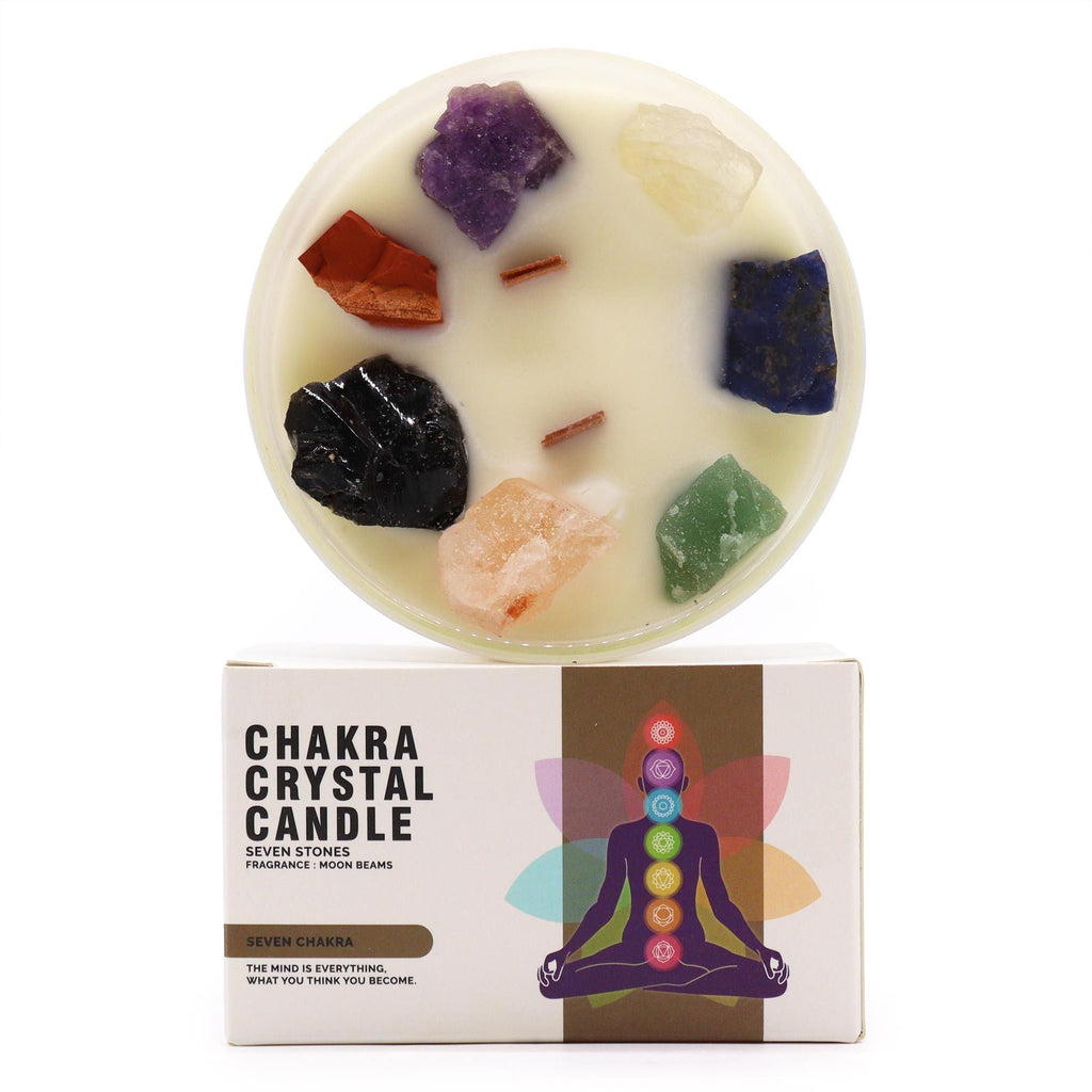 Vela de Chakra con Cristales Naturales ( 8 modelos )