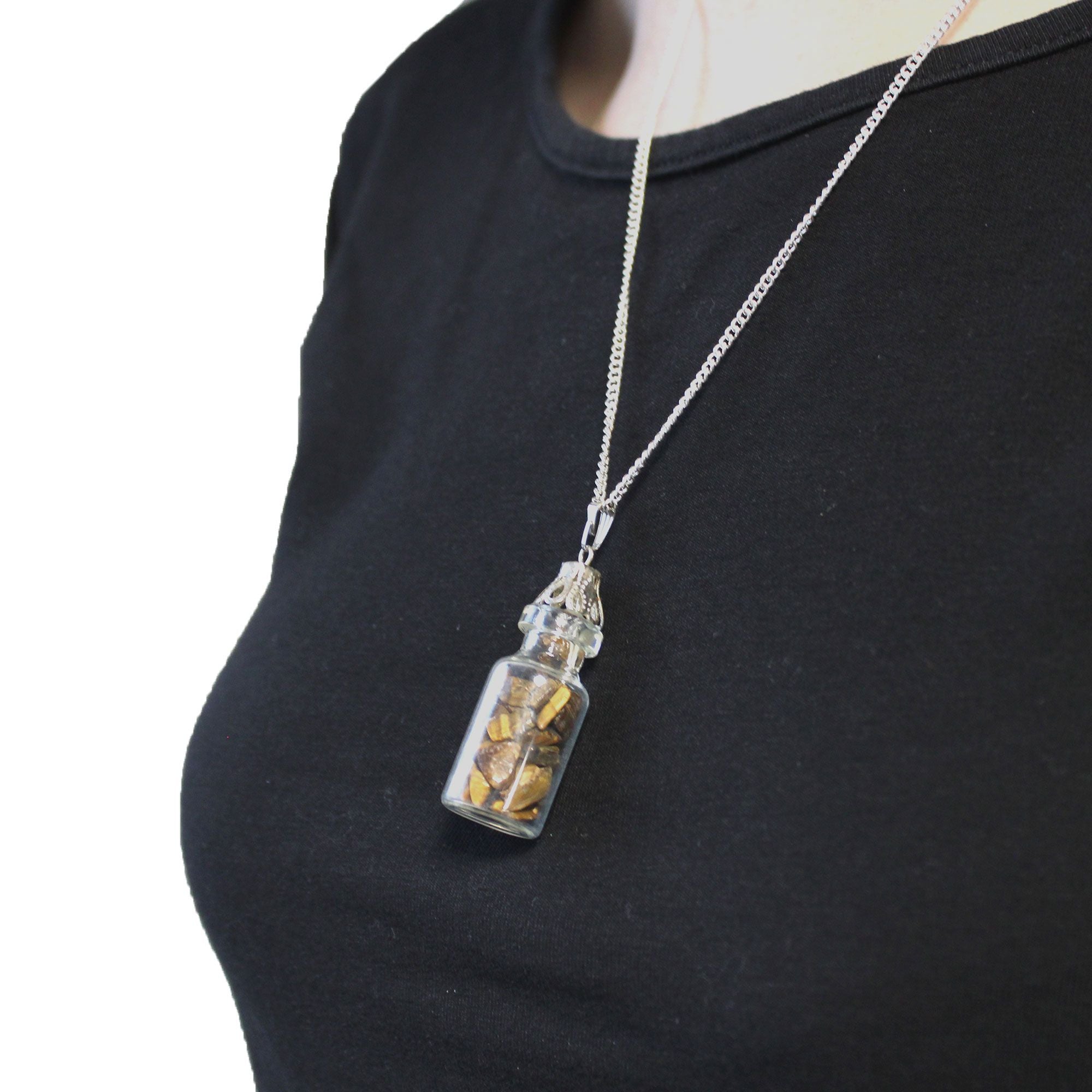 Collar de Gemas Embotelladas - Ojo de Tigre 1