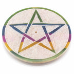 Porta Incienso en Disco de Esteatita 8cm - Pentágono