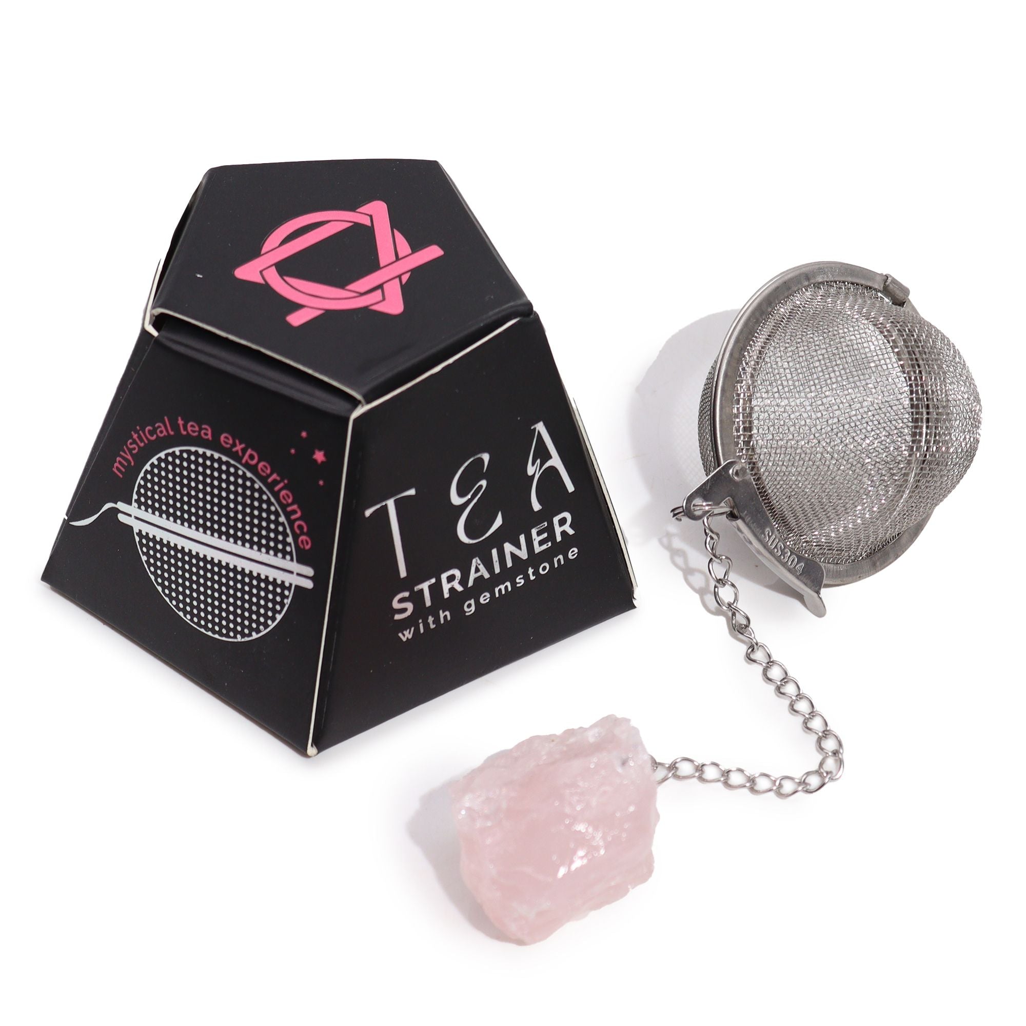 Infusor de Té con Piedra Preciosa Natural y Cadena ( 12 modelos diferentes )
