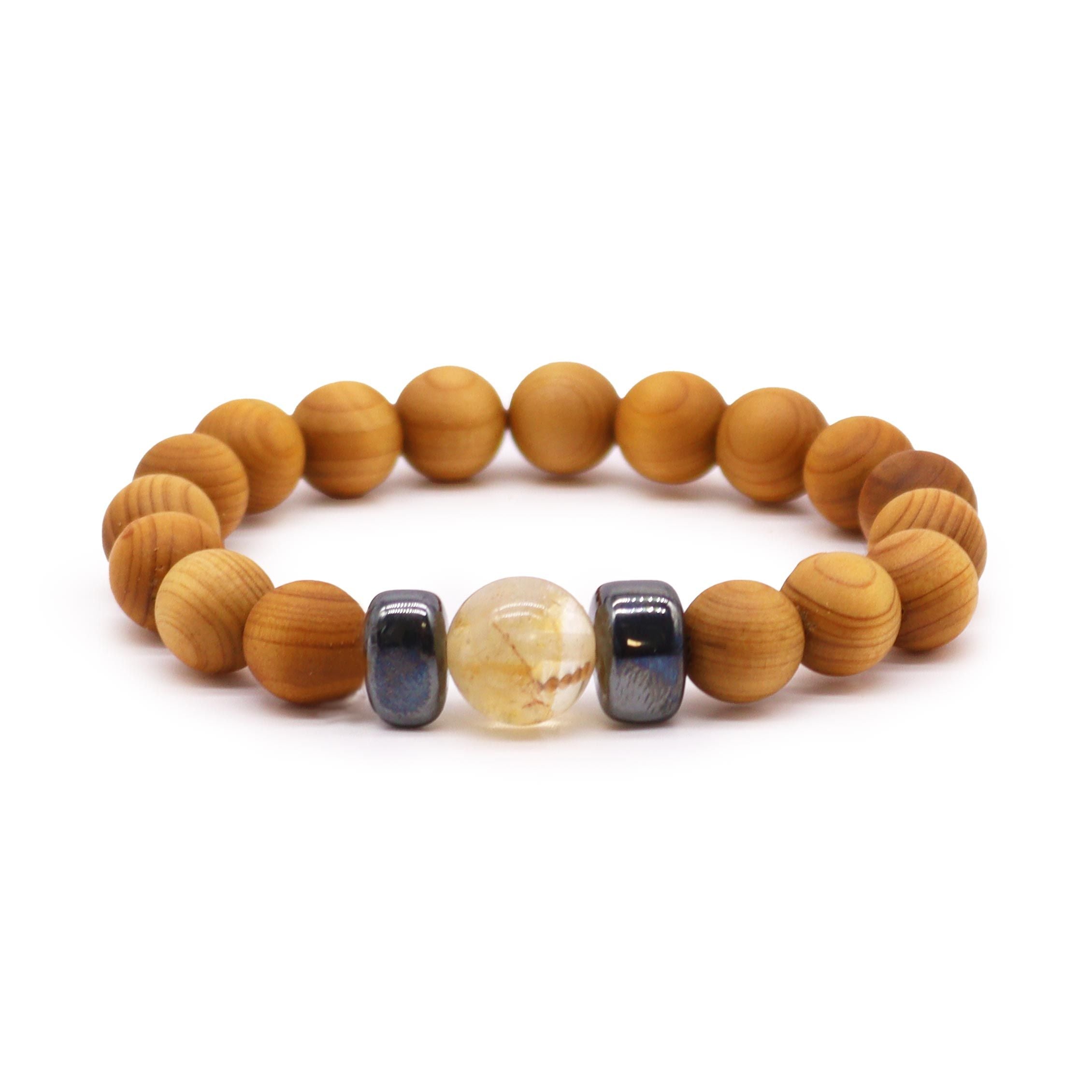 Pulsera de Cedro y Piedras- Chakras ( 8 modelos )