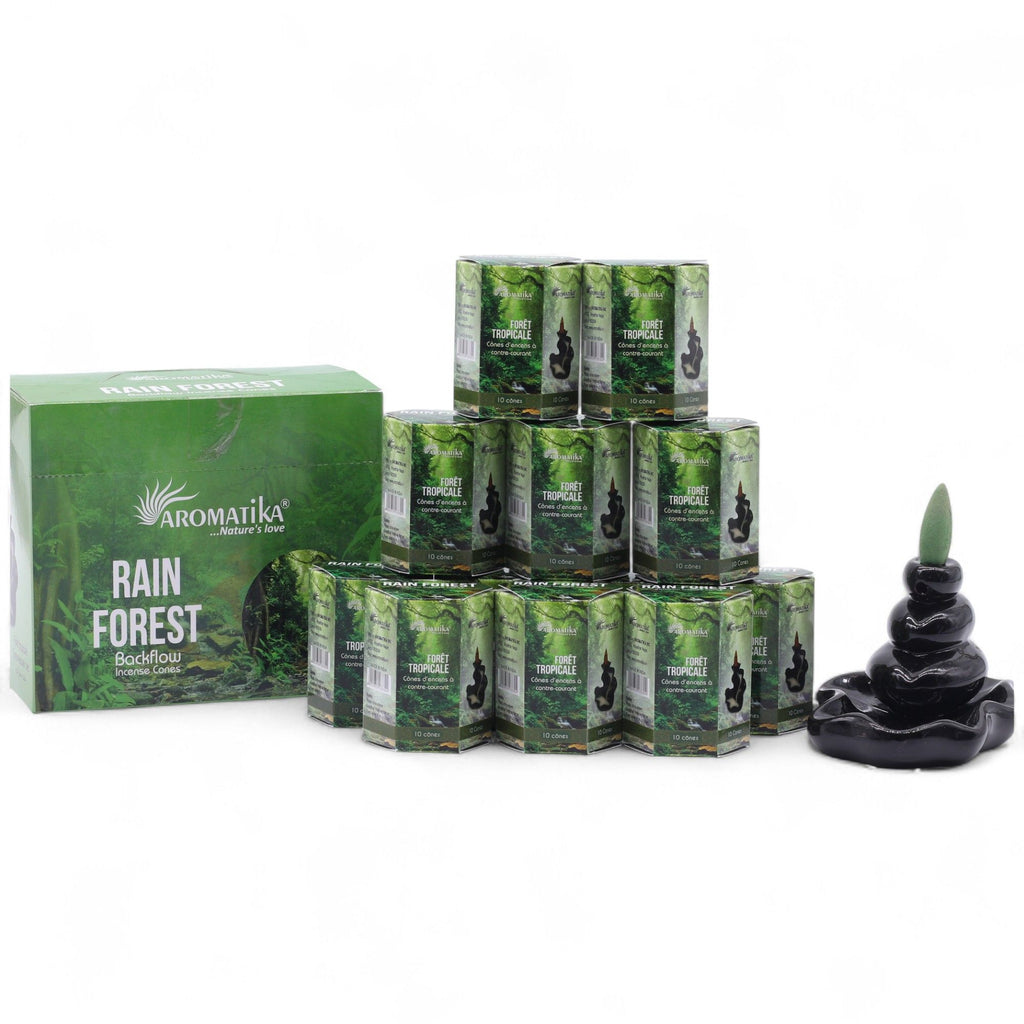 Pack de 10 Inciensos Masala Backflow - Selva Lluvia