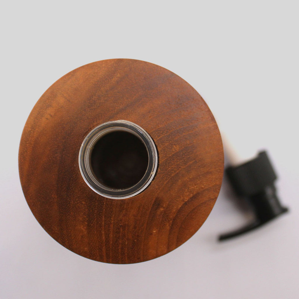 Dispensador de jabón de madera de teca natural - Taper
