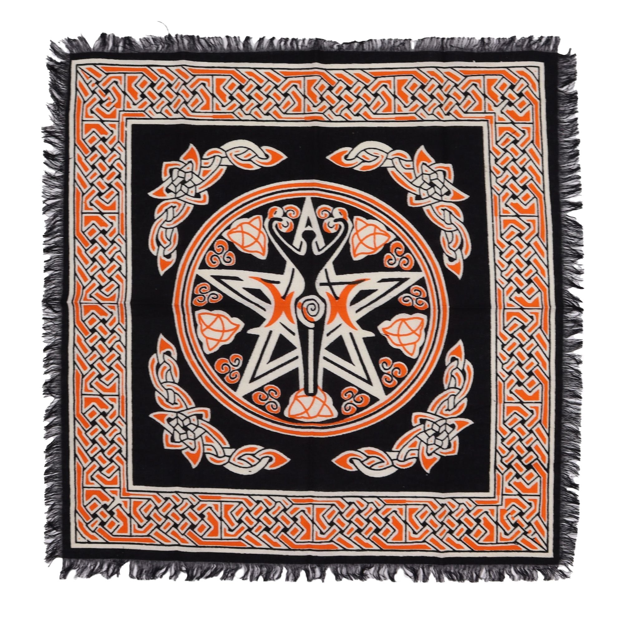 Mantel de Altar Esotérico con Flecos (50x50 cm)( 6 modelos )