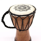 Tambor Djembe hecho a mano con tapa ancha - 15 cm