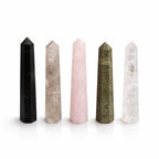 Punta obelisco de seis caras de piedra preciosa aproximadamente 11 cm - cuarzo ahumado
