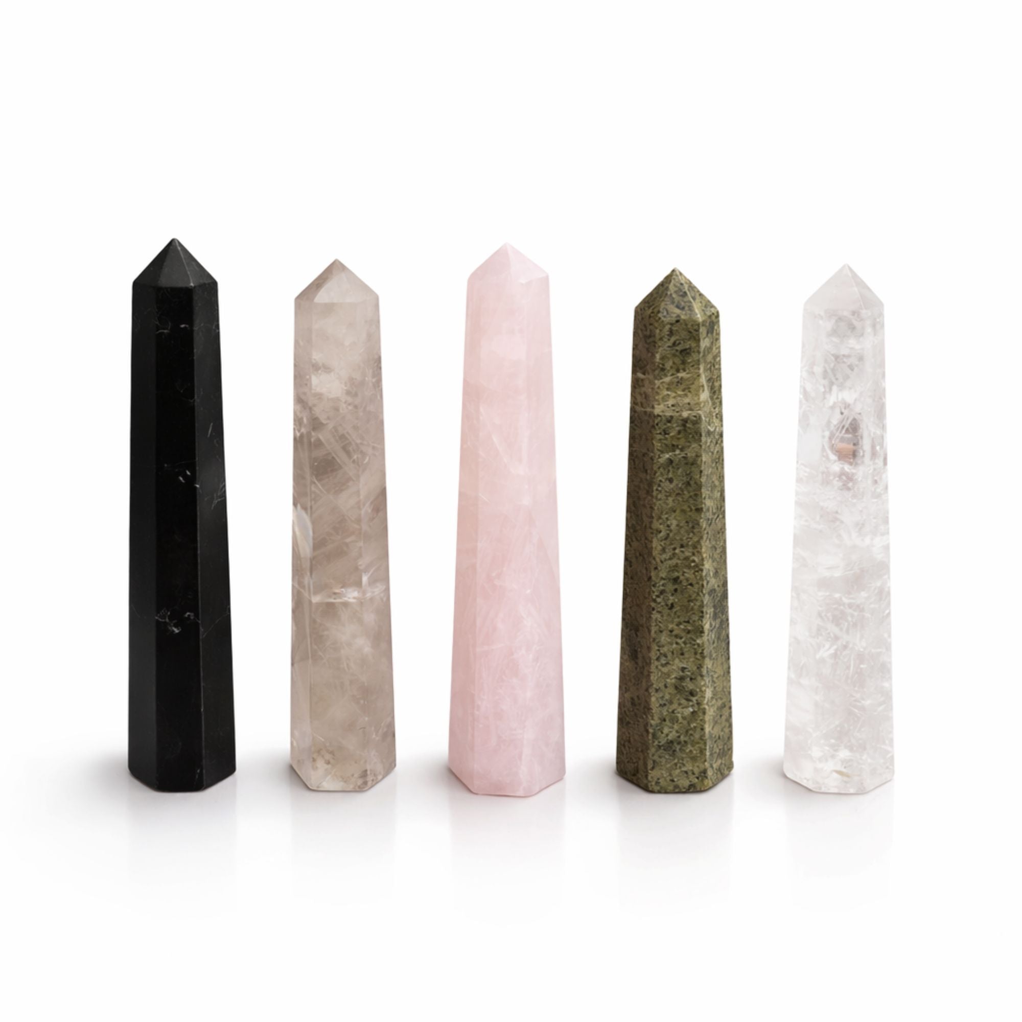 Punta obelisco de seis caras de piedra preciosa aproximadamente 11 cm - cuarzo ahumado