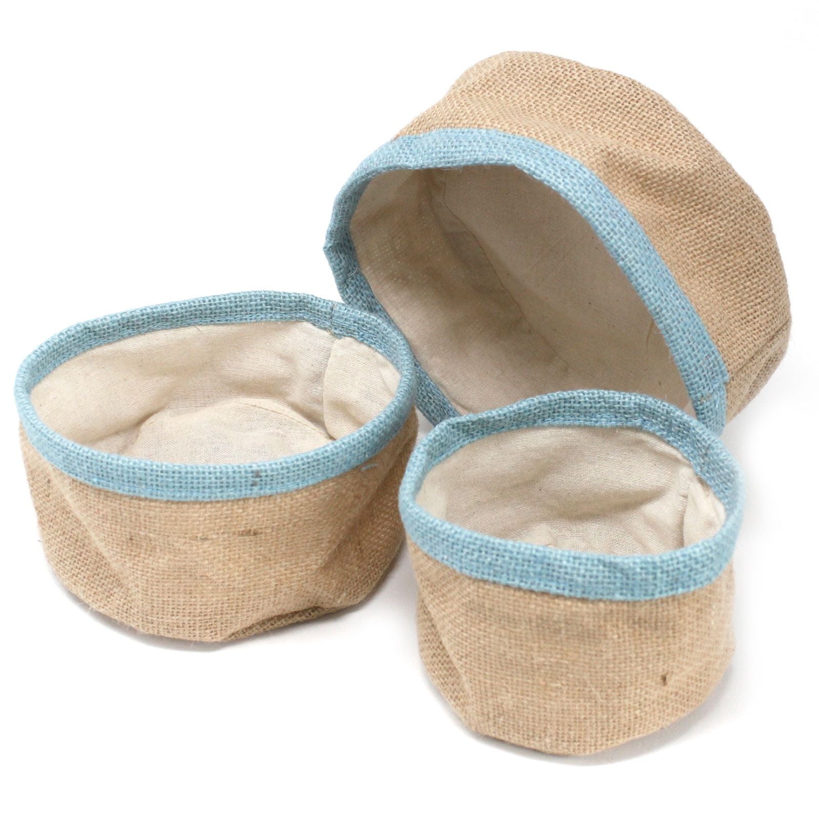 Cestas Naturales de Yute y Algodón ( 10 variantes )