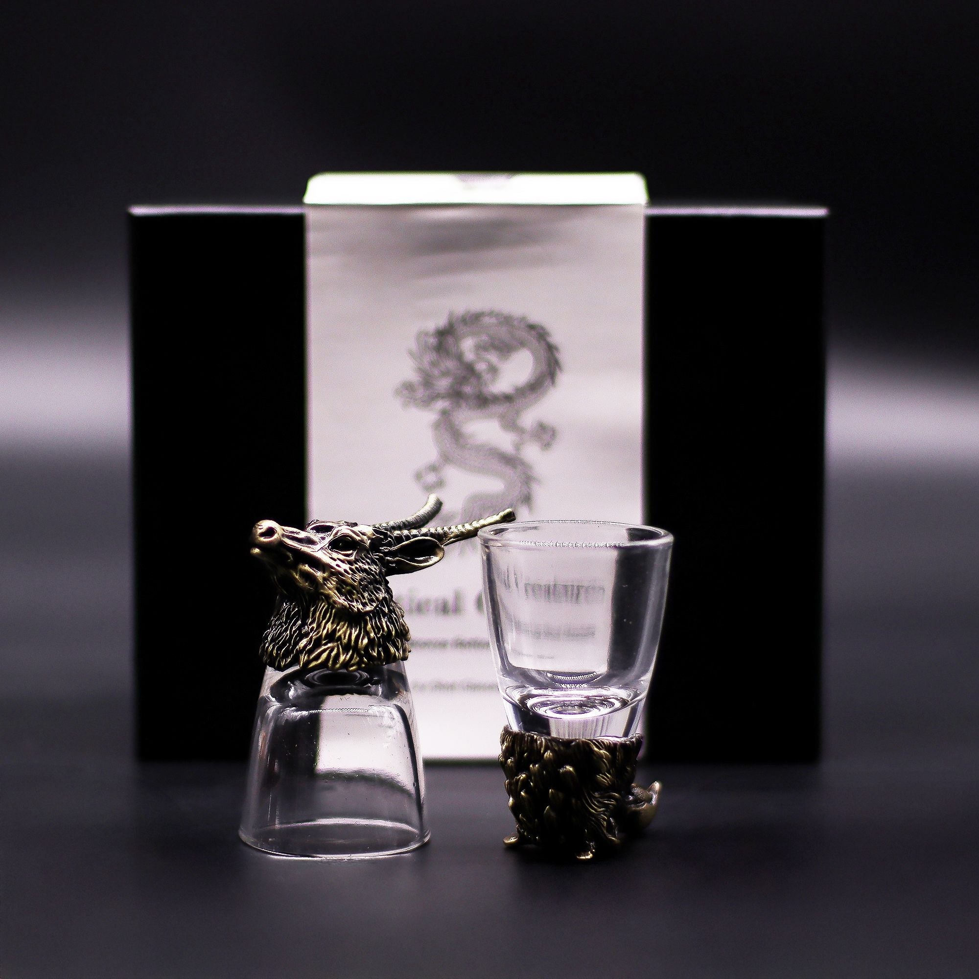 Set de Regalo Vasos de Chupito y Whisky · Criaturas Místicas ( 6 modelos )