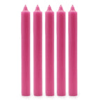 Velas a Granel de Color Sólido - Rosa Profundo Rústico - Paquete de 10