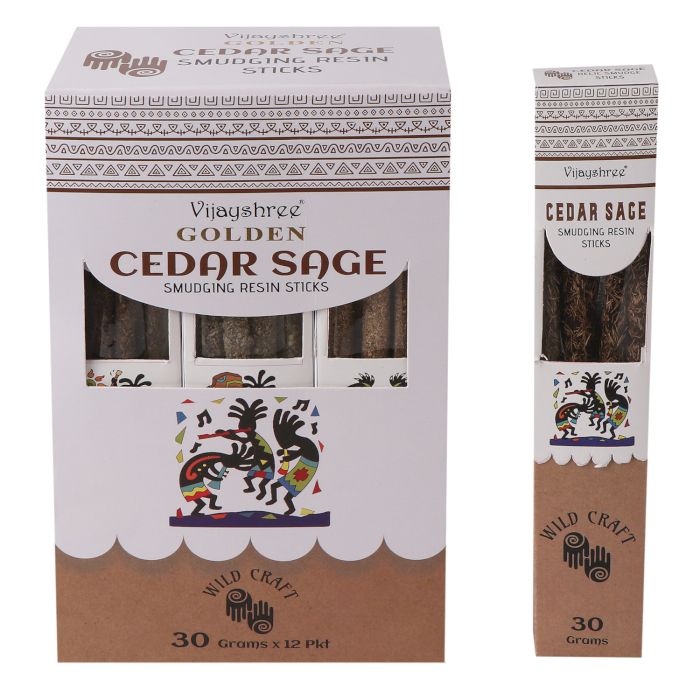 Varillas de resina para difuminar salvia y cedro dorado 30g (6 unidades) 2