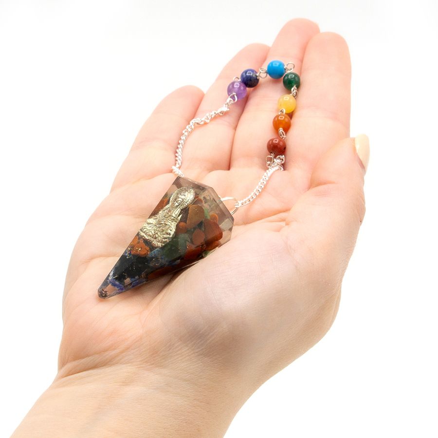 Péndulo de Orgonita 7 Chakras (Hecho a Mano) ( 12 modelos )