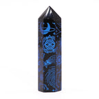Puntas de Obsidiana Negra (aprox 60-70 gm 9cm) - Historia Mística - Azul Oscuro