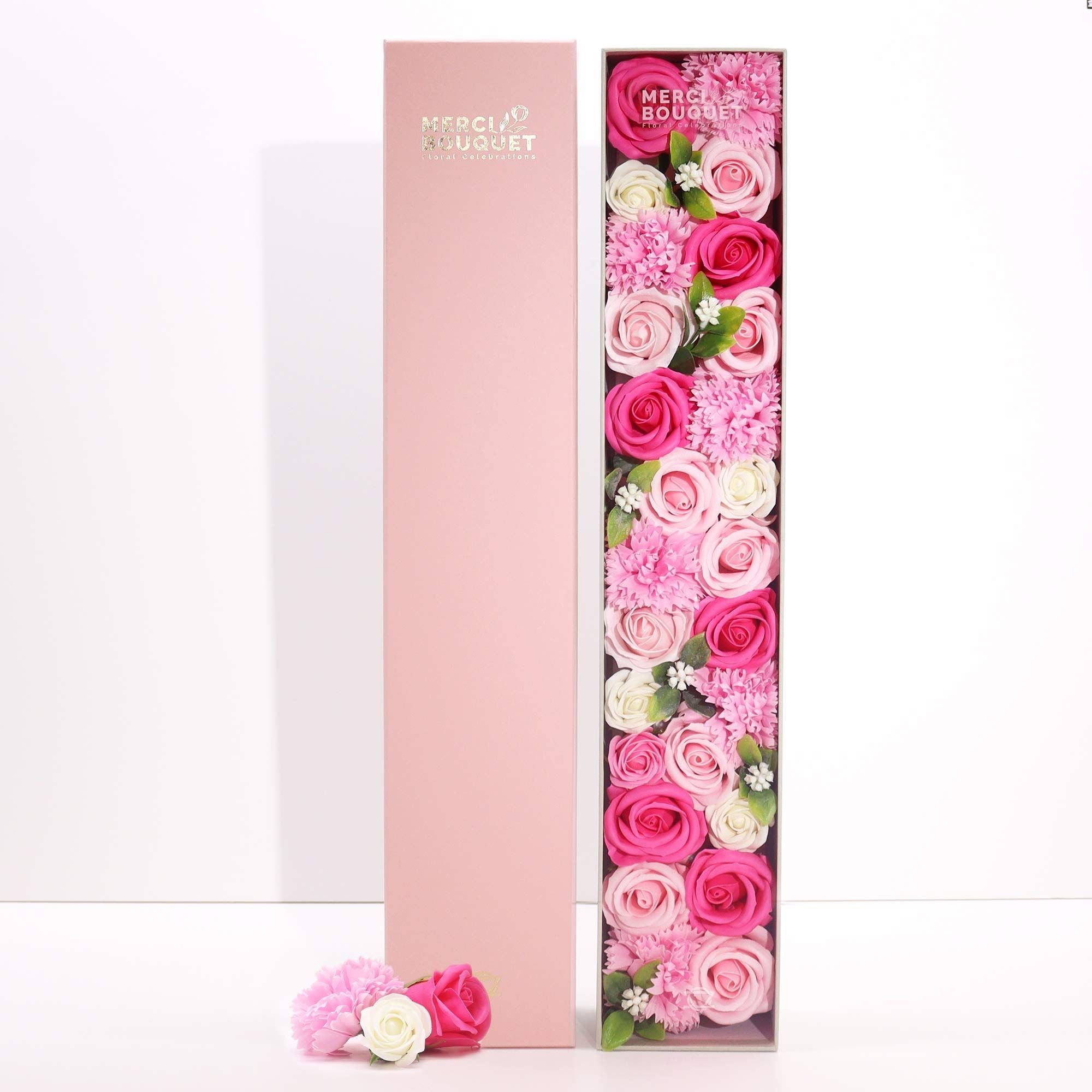 Flores de Jabón Celebraciones y Festejos -  Caja Extra Larga ( 7 modelos diferentes )