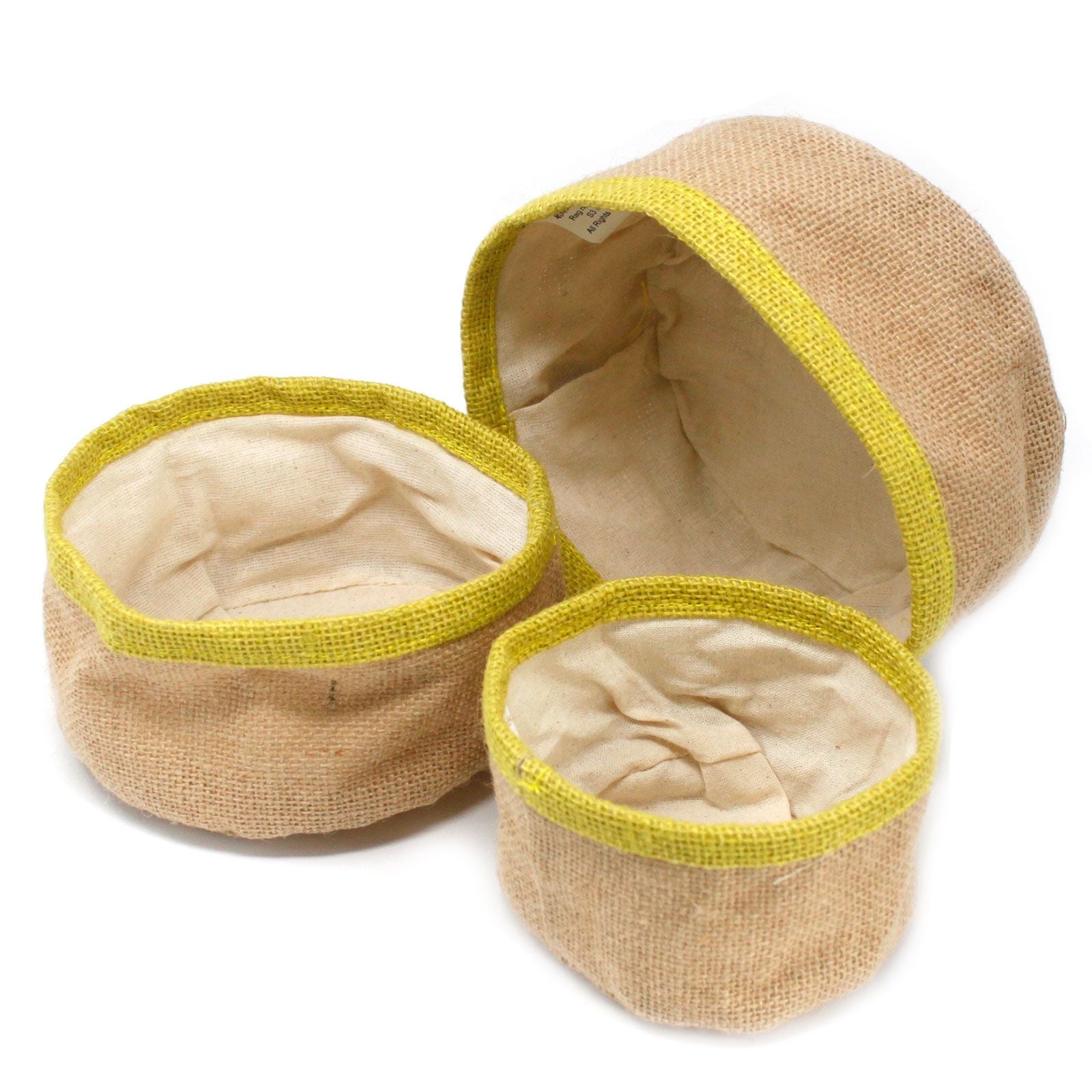 Cestas Naturales de Yute y Algodón ( 10 variantes )
