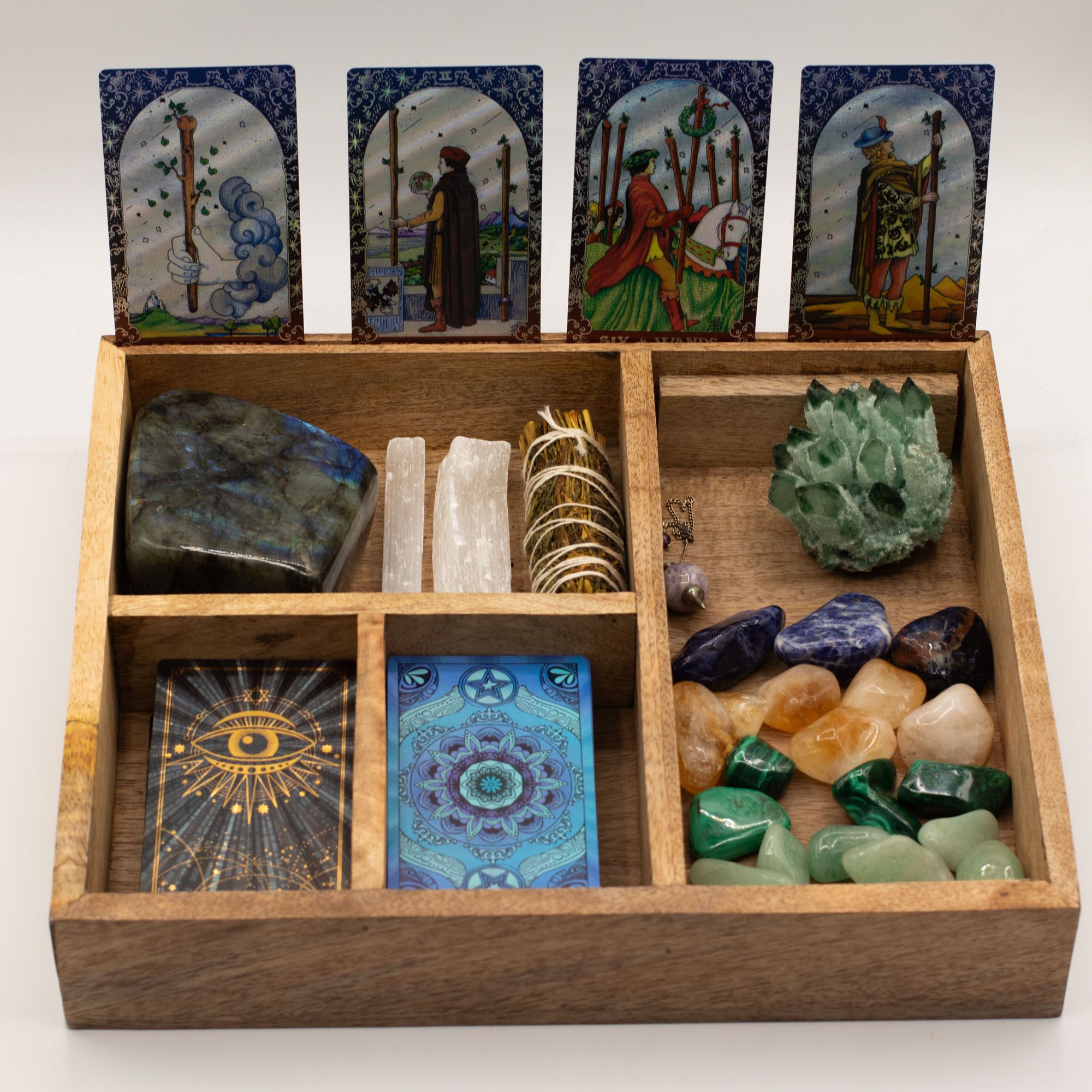 Caja de Tarot de Madera con Compartimentos ( 12 fabulosos modelos diferentes )