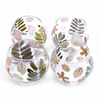 Portavelas de Vidrio Floral Natural - Cuenco - Primavera (8x10cm)
