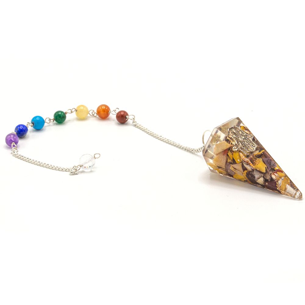 Péndulo de Orgonita 7 Chakras (Hecho a Mano) ( 12 modelos )