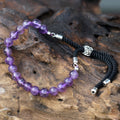 Pulsera de hilo negro de Amatistas