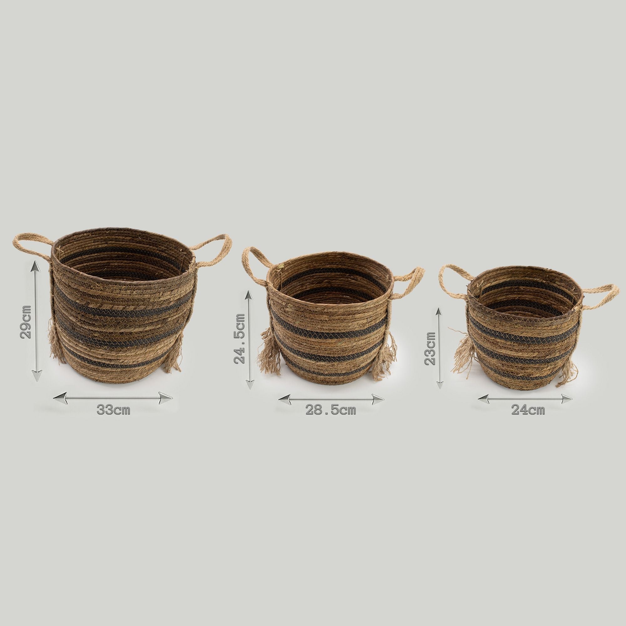Cestas de Hoja de Plátano y Hierba Marina