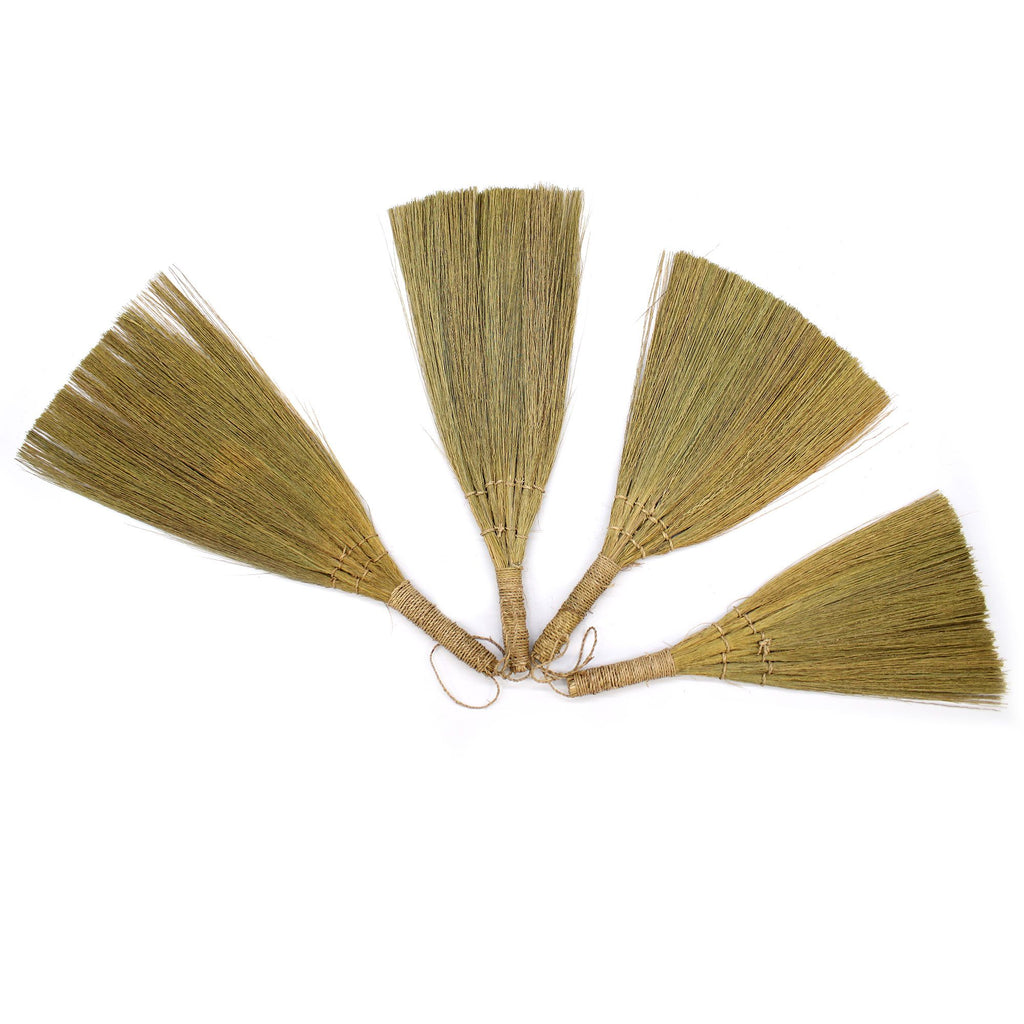 Set 4 - Escoba Ritual de Pampas - Natural tamaños Mixtos
