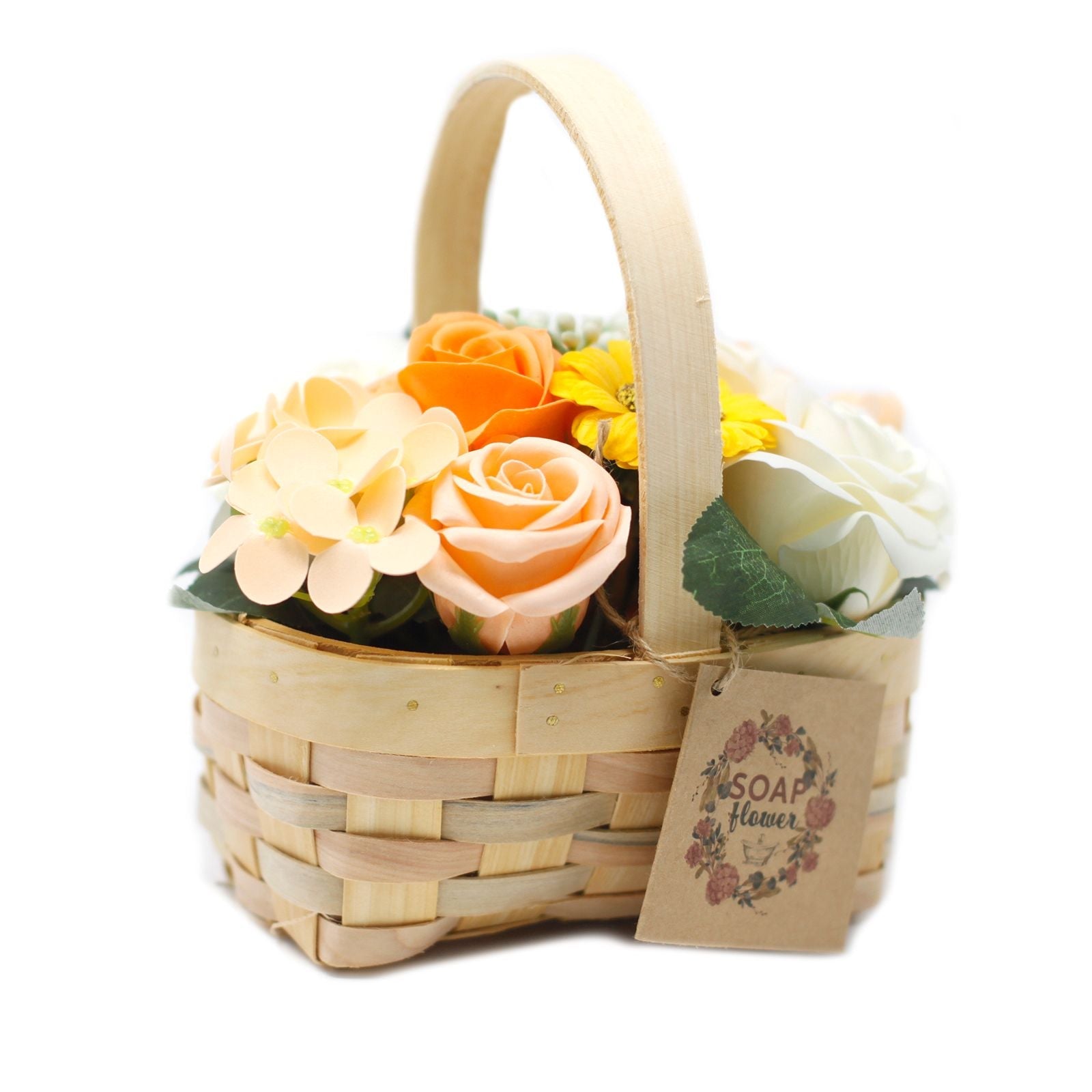 Ramo de Flores de Jabón en Cesta/Canasta de Mimbre ( 8 modelos )