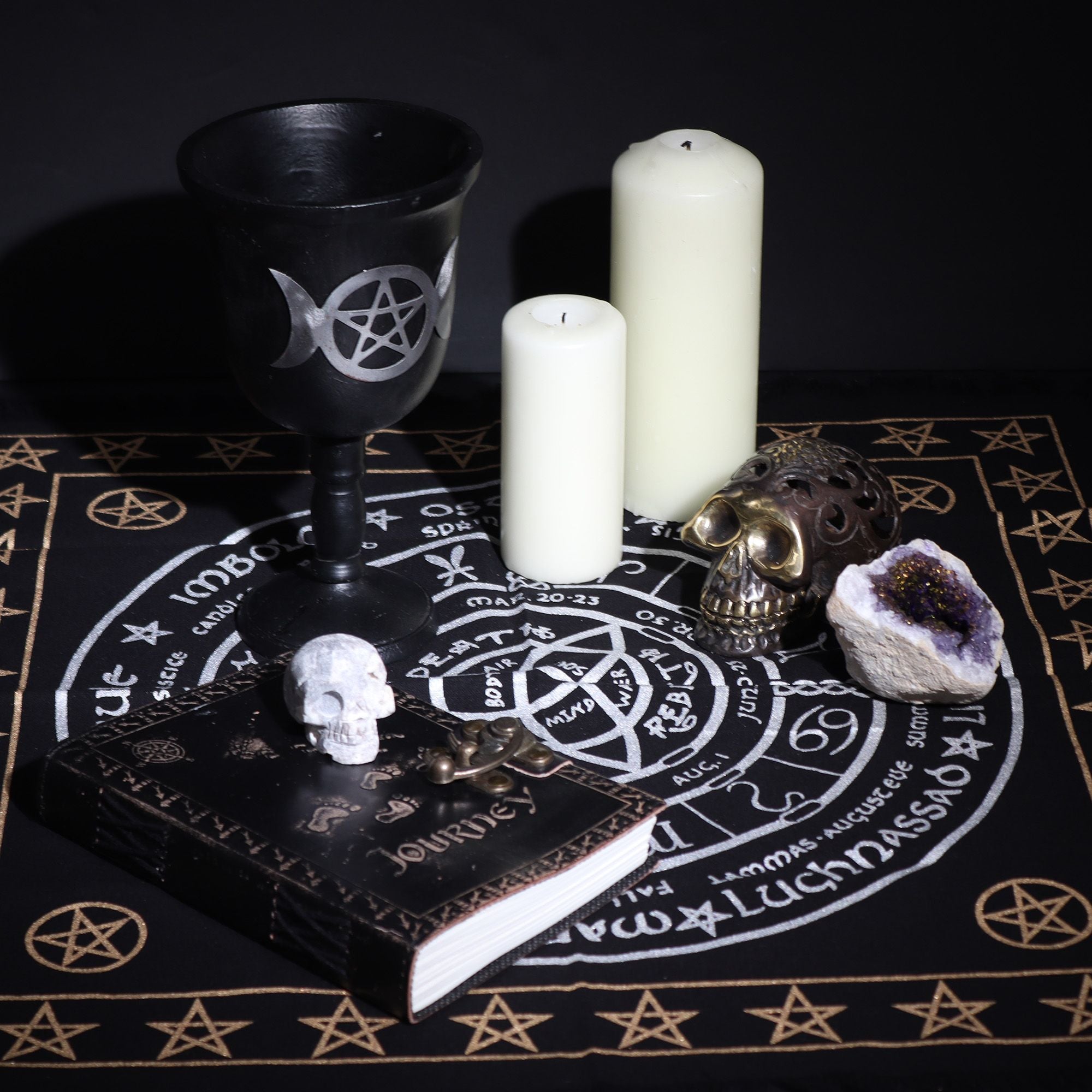 Mantel de Altar Esotérico con Flecos (50x50 cm)( 6 modelos )