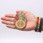 Porta Incienso Hamsa de Esteatita 9x6cm -Cara de Sol