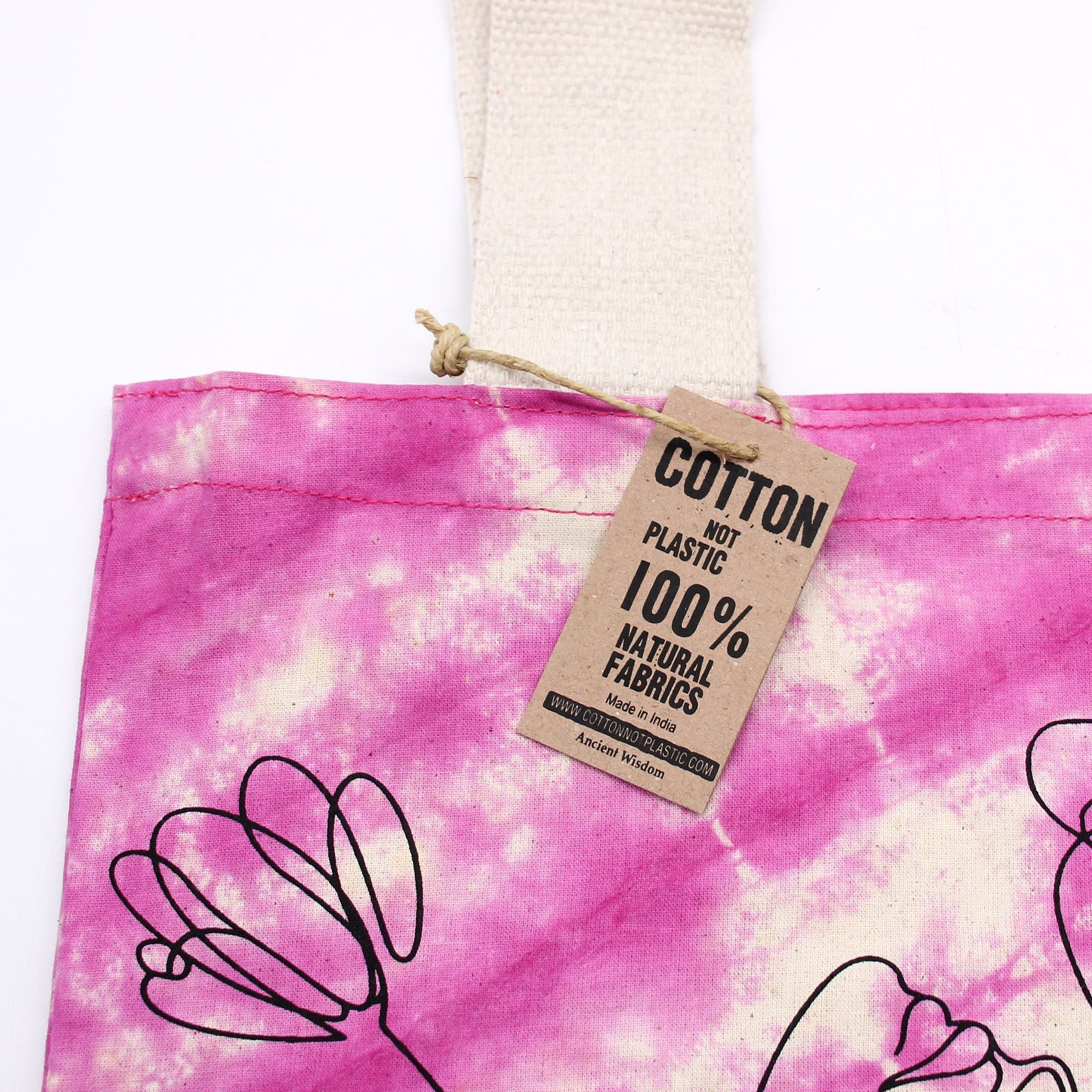 Bolsa de Algodon Natural con Diseño "Tie Dye"