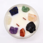 Vela de Chakra con Cristales Naturales ( 8 modelos )