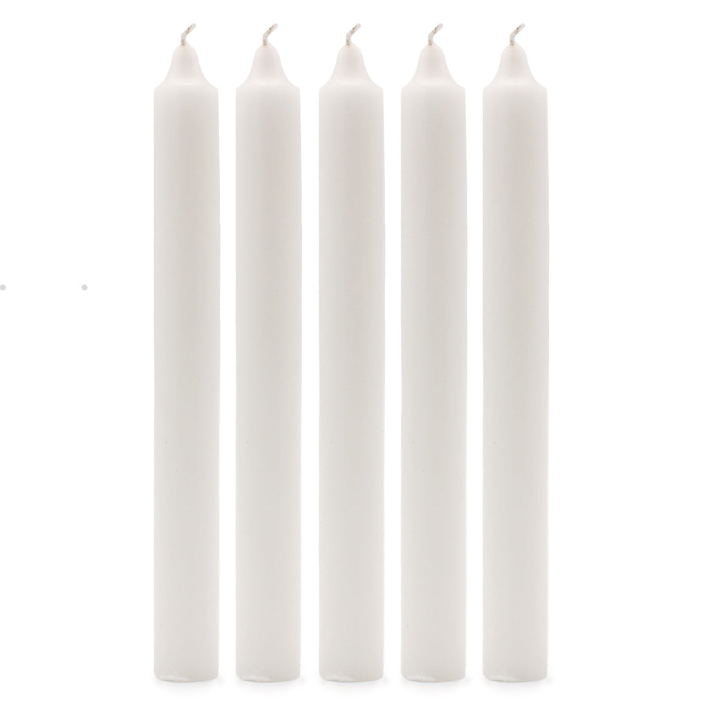 Velas a Granel de Color Sólido - Blanco Rústico - Paquete de 10