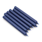 Velas a granel color sólido – azul marino rústico - Paquete de 10
