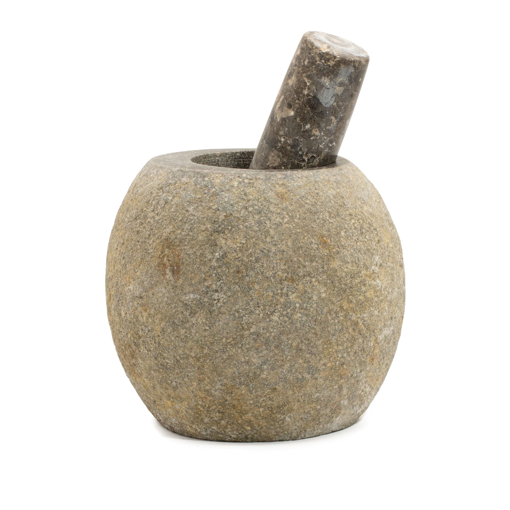 Mortero y Maja de Piedra Natural o Madera de Teca ( 6 modelos )