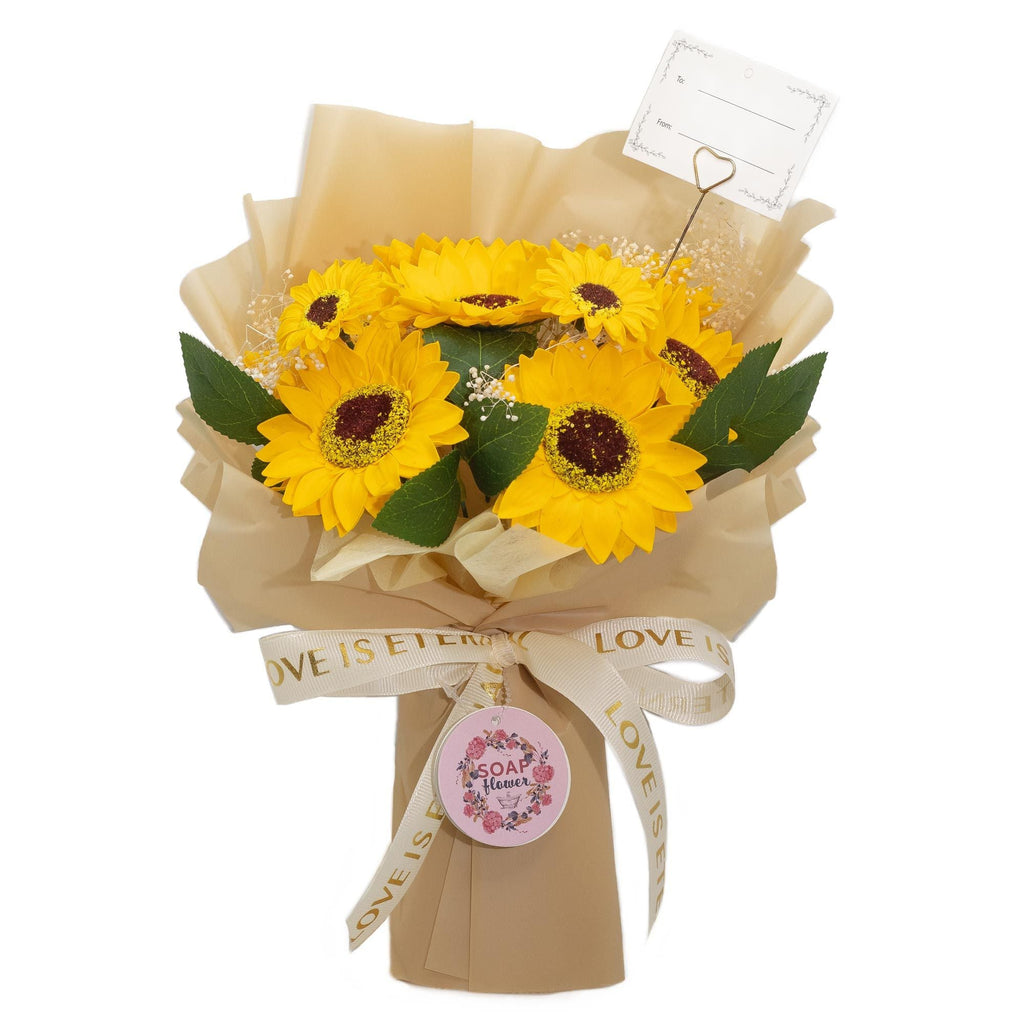 Ramo Grande de Flores de Jabón - El Amor es Eterno - Tarjeta de Regalo ( 3 modelos )