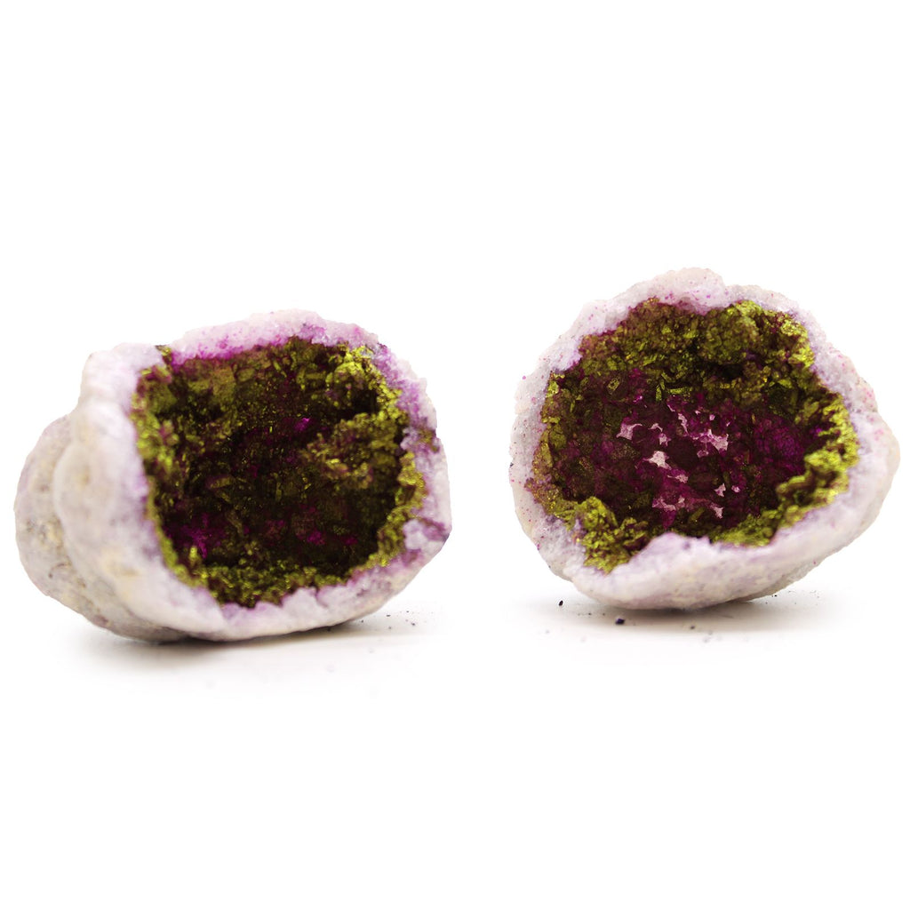 Geodas de calcita coloreada - Piedra Natural - Rosa & Oro