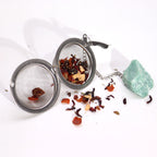 Colador de té de piedras preciosas de cristal crudo - Cuarzo ahumado