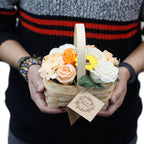 Ramo de Flores de Jabón en Cesta/Canasta de Mimbre ( 8 modelos )