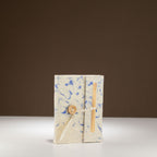 Cuaderno grande de algodón azul mixto Mini Lokta (12x8cm) 40 hojas
