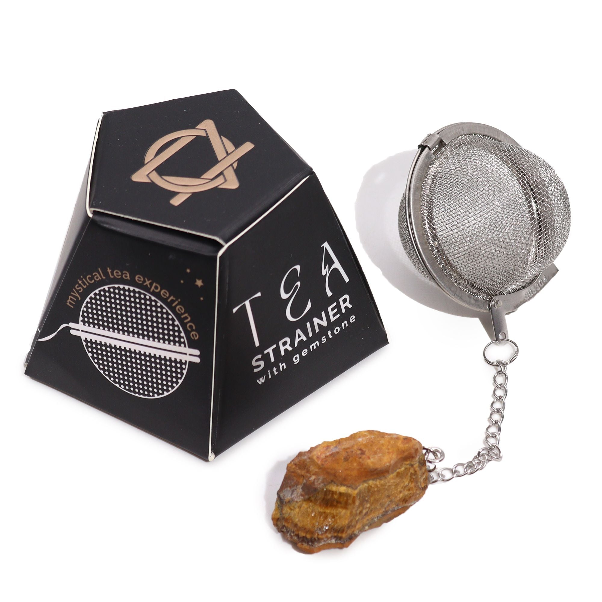 Infusor de Té con Piedra Preciosa Natural y Cadena ( 12 modelos diferentes )