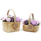 Ramo de Flores de Jabón en Cesta/Canasta de Mimbre ( 8 modelos )
