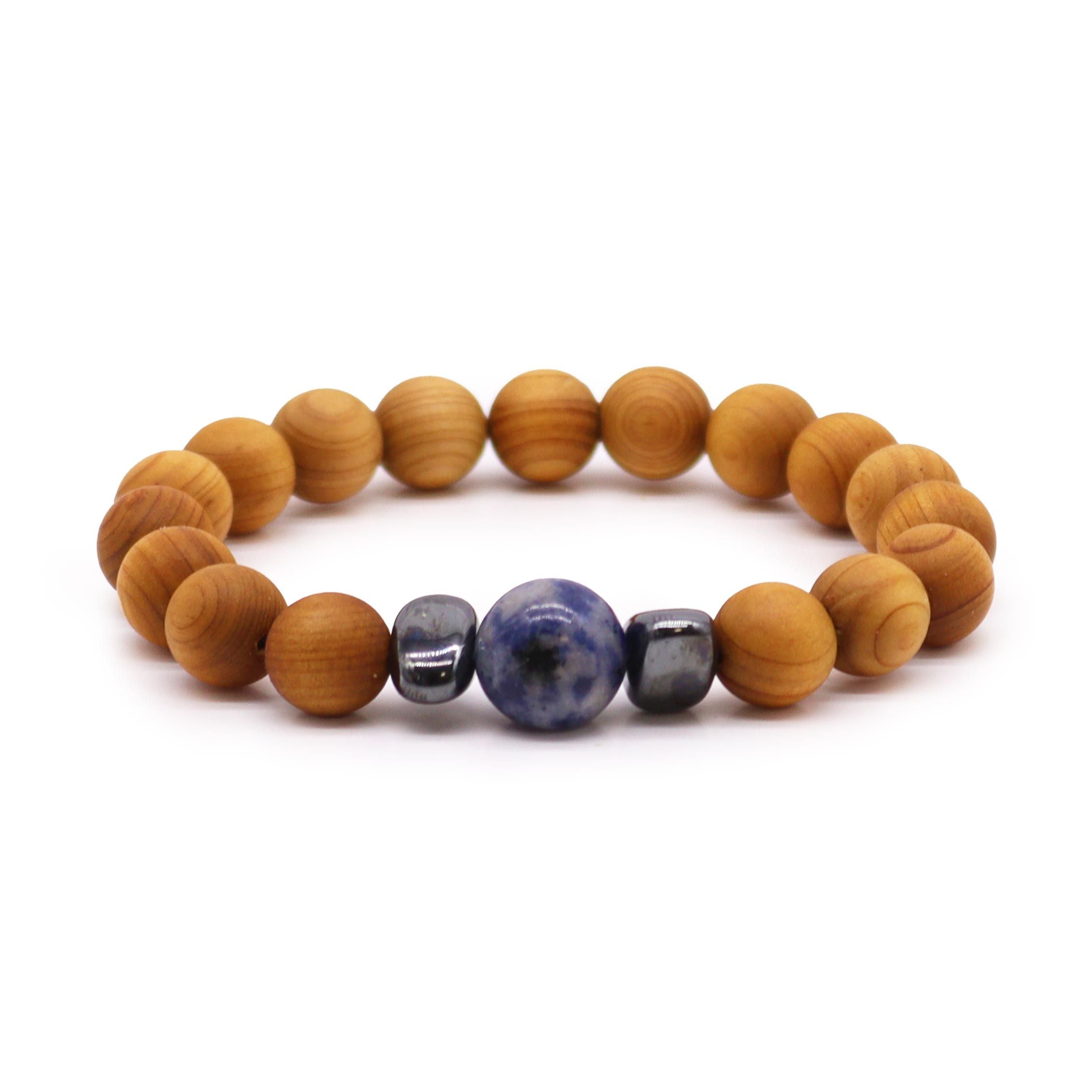 Pulsera de Cedro y Piedras- Chakras ( 8 modelos )