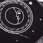 Mantel de altar esotérico con flecos - Carta Lunar y Solar
