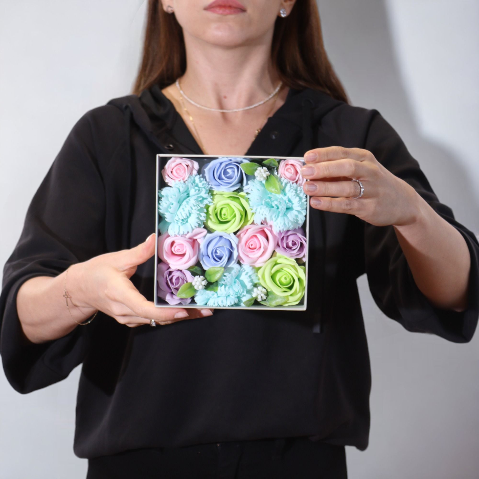 Flores de Jabón Celebraciones y Festejos - Caja Cuadrada ( 5 modelos )