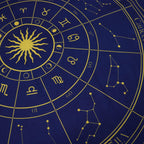 Paño para lectura de Tarot - Zodiaco ( 75x75 cm )