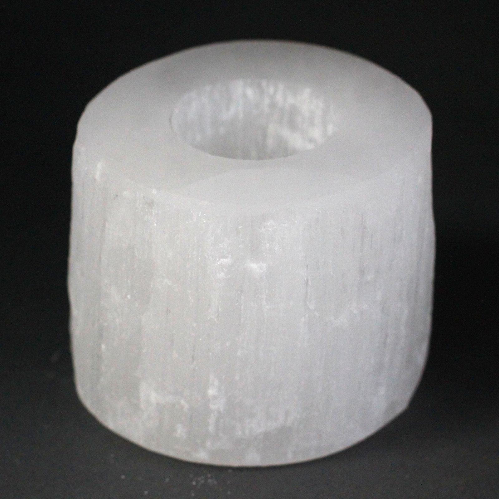 Candelero de Selenita Natural – Porta Velas de Energía y Luz ( 8 modelos diferentes )