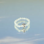 Conjunto de anillos con gemas de ninfa espiritual - Puesta de sol marina