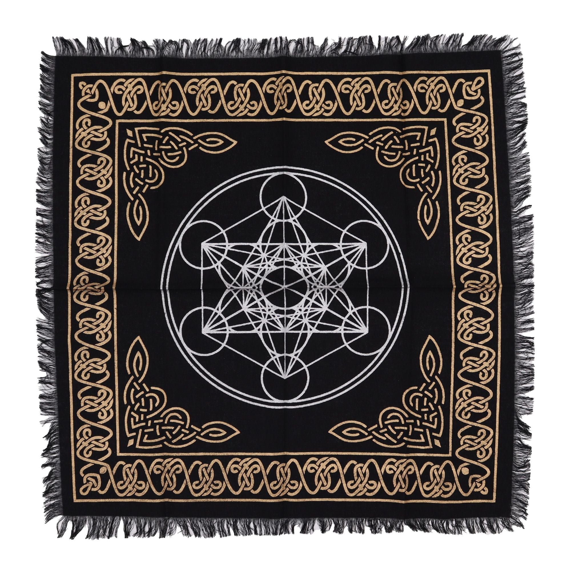 Mantel de Altar Esotérico con Flecos (50x50 cm)( 6 modelos )